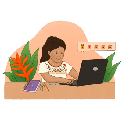 Termos de uso 1 Jovem usando laptop representando termos de uso.